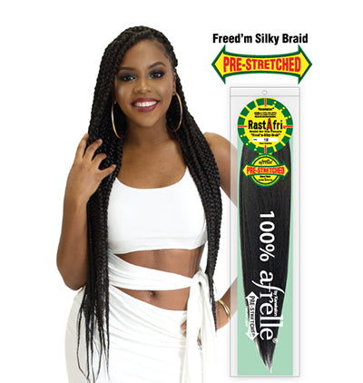 RastAfri Freed'm Silky Pre-Stretched Braiding Hair